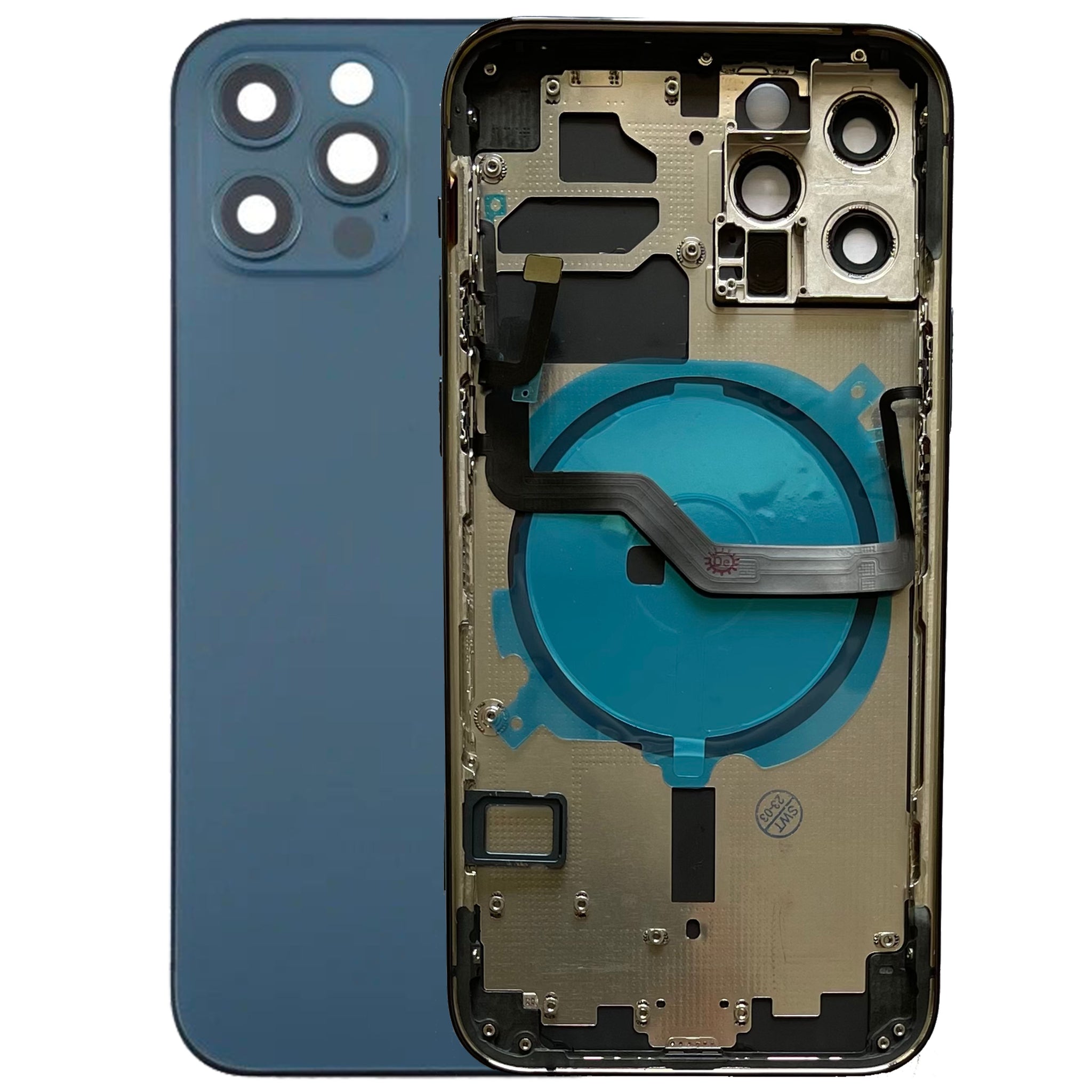 Scocca Posteriore Frame Telaio per Apple Iphone 12 Pro Back Case Cover
