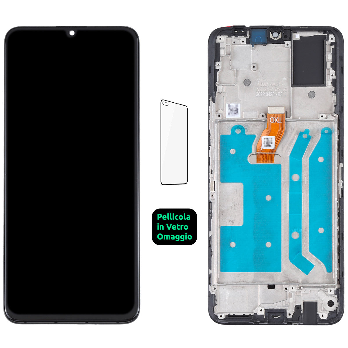 Display Schermo Lcd + Frame Huawei Honor X7 CMA-LX1 LX2 LX3  Touch Screen Vetro Nero