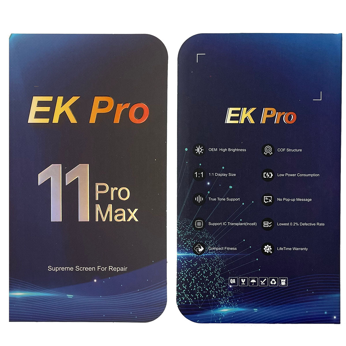 Display Lcd Schermo Touch Screen Apple Iphone 11 Pro Max EK Pro Incell Originale A2161 A2218 A2220 Box