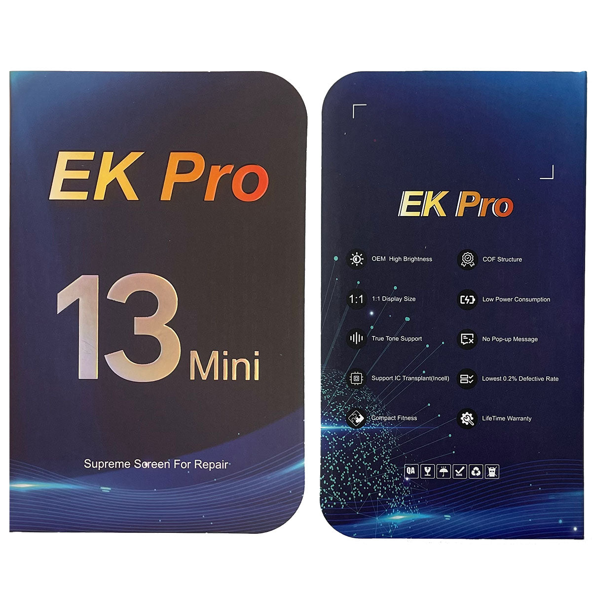 Display Lcd Schermo Touch Screen Apple Iphone 13 Mini EK Pro Incell Originale A2481 A2626 A2628 A2629 A2630 Box
