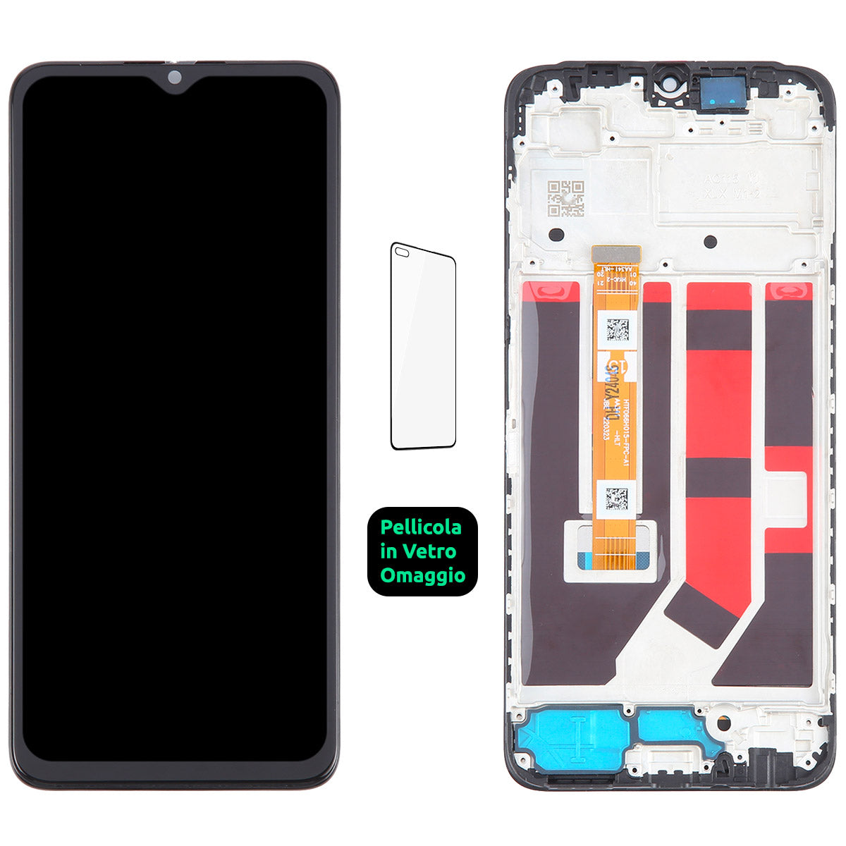 Display Schermo Lcd + Frame Oppo A38 4g CPH2579 Touch Screen Vetro Nero