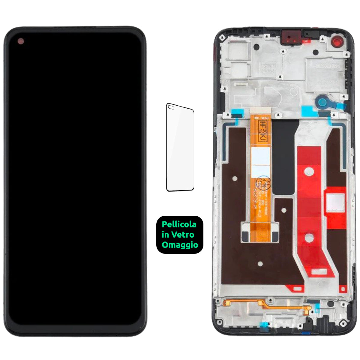 Display Schermo Lcd + Frame Oppo A72 4g CPH2067 Touch Screen Vetro Nero