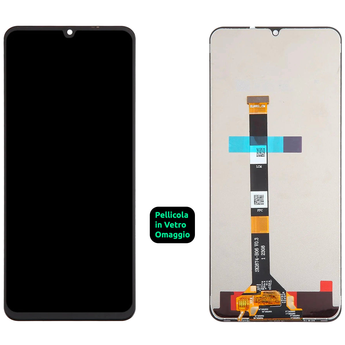 Display Schermo Lcd Oppo Realme C53 RMX3760 RMX3762 Touch Screen Vetro Nero