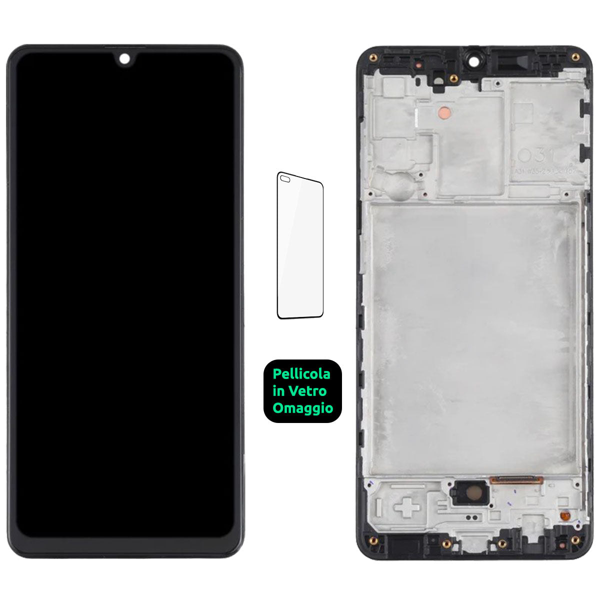 Display Schermo Lcd OLED + Frame Samsung Galaxy A31 SM-A315F Touch Screen Vetro Nero