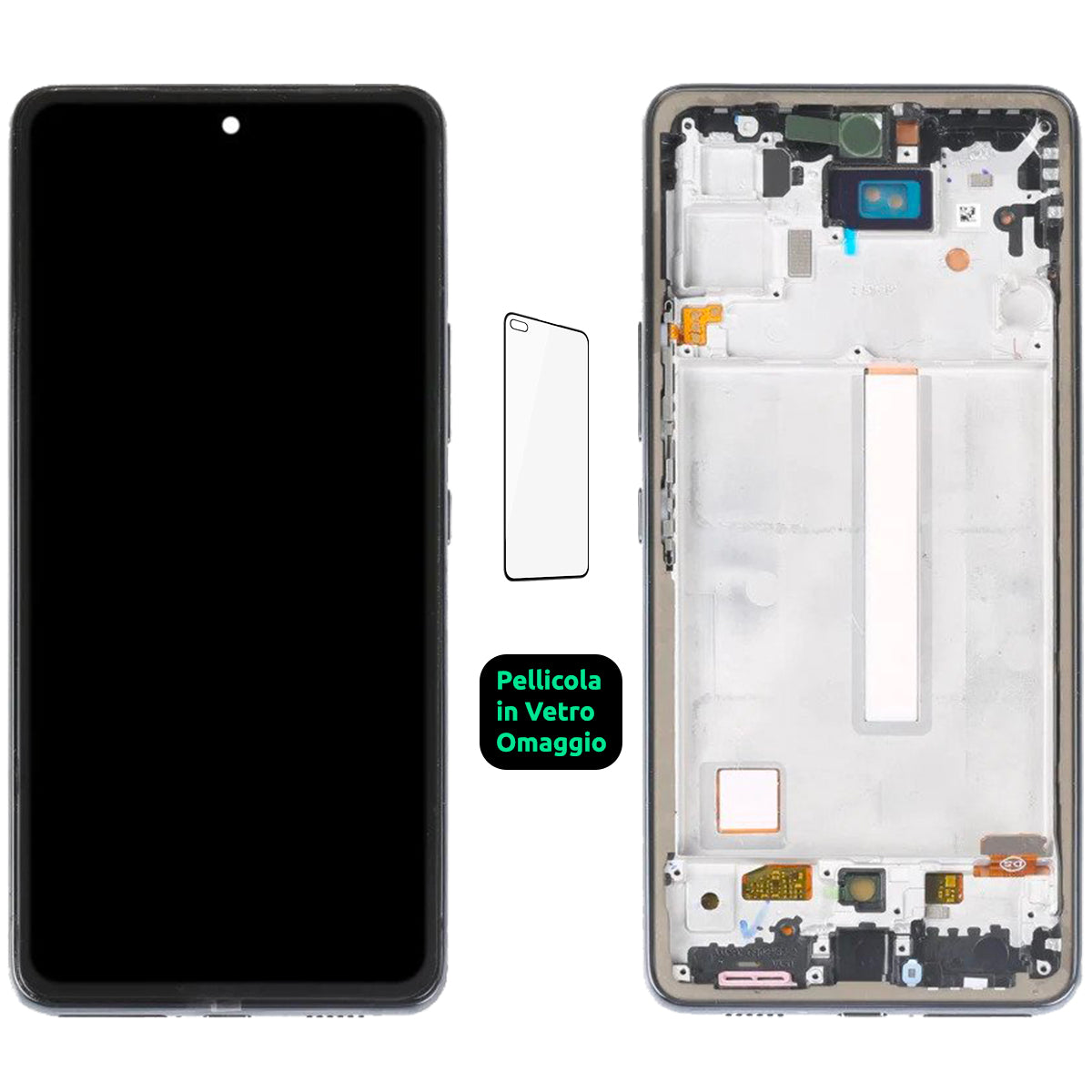 Display Schermo Lcd + Frame OLED Samsung Galaxy A53 5g 2022 SM-A536 A536B Touch Screen Vetro Nero