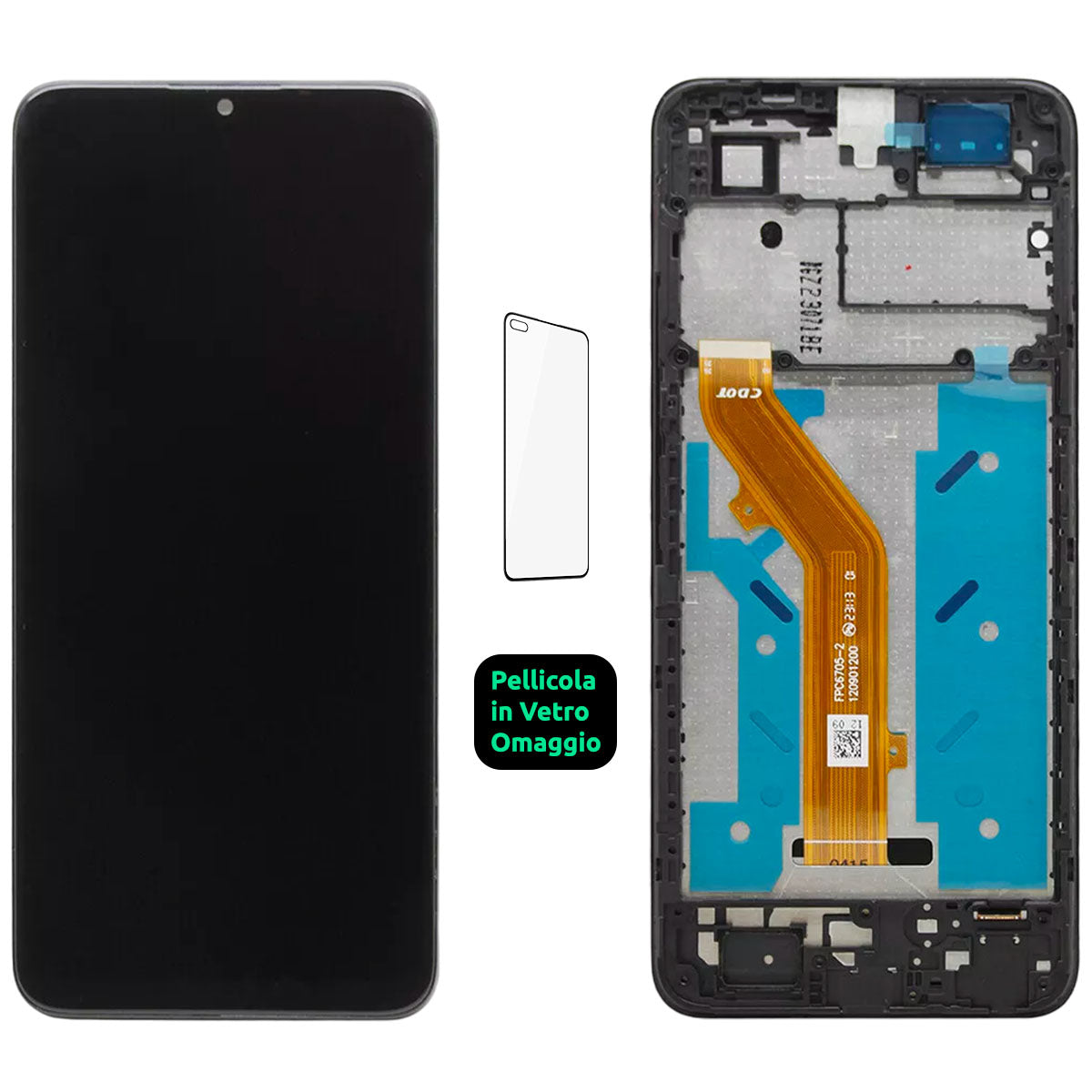 Display Schermo Lcd + Frame Tcl 40 SE T610K T610H Touch Screen Vetro Nero