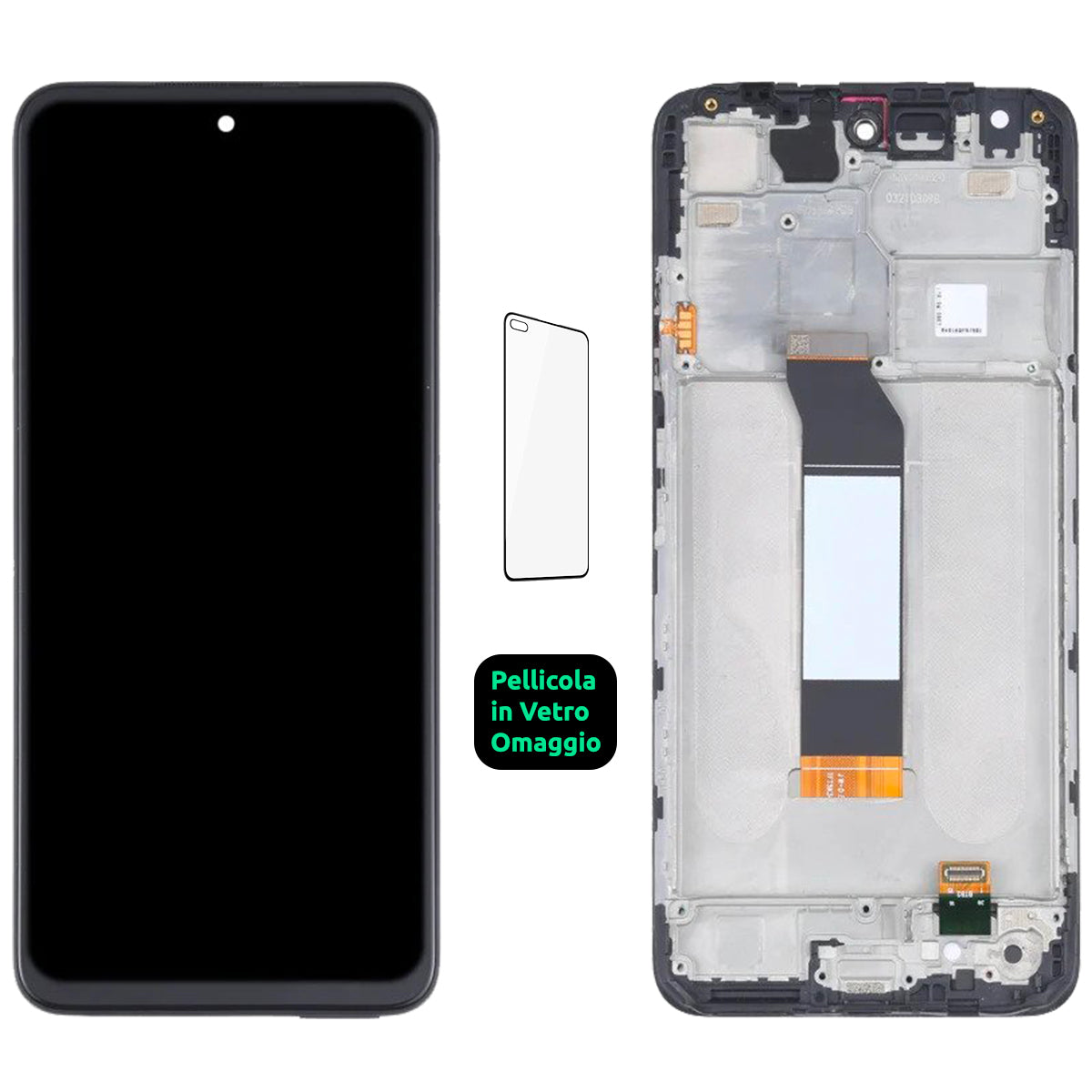 Display Schermo Lcd + Frame Xiaomi Redmi Note 10 5g M2103K19G Touch Screen Vetro Nero