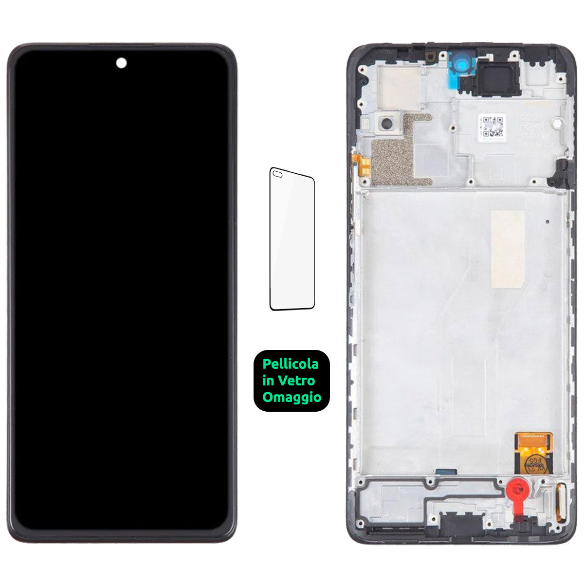 Display Schermo Lcd + Frame Tft Xiaomi Redmi Note 10 Pro / 10 Pro Max 4G M2101K6G M2101K6R Touch Screen Vetro Nero