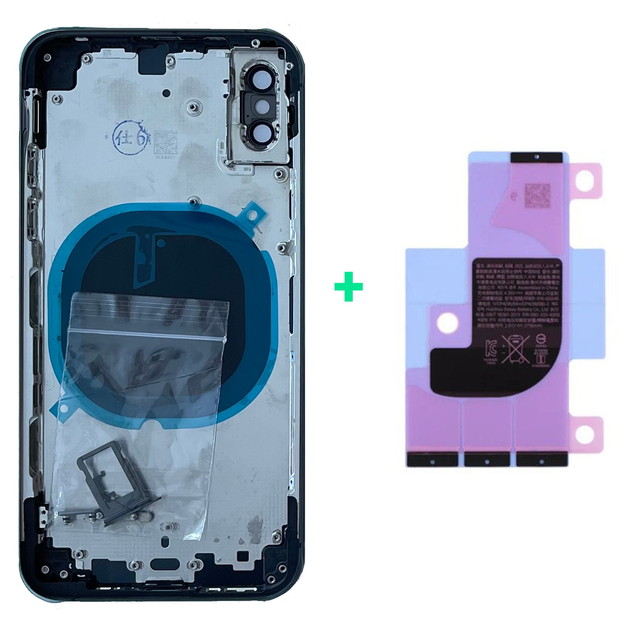 Scocca Posteriore Frame Telaio per Apple Iphone XS Back Case Cover NO FLAT