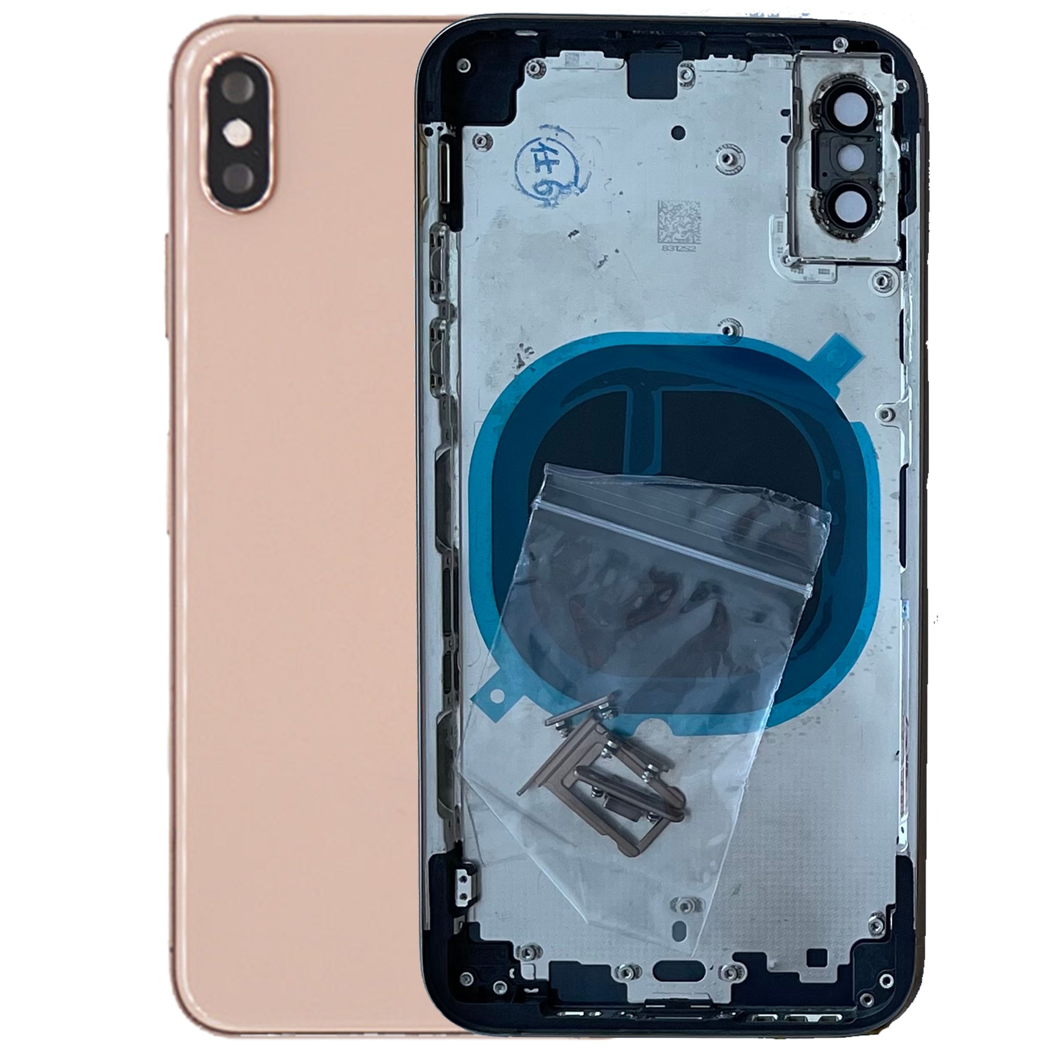 Scocca Posteriore Frame Telaio per Apple Iphone XS Back Case Cover NO FLAT