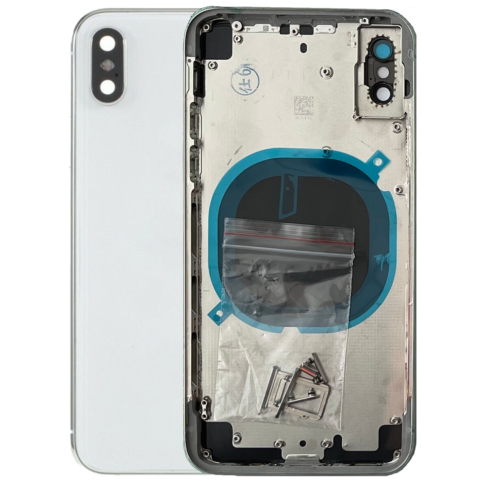 Scocca Posteriore Frame Telaio per Apple Iphone X Back Case Cover NO FLAT