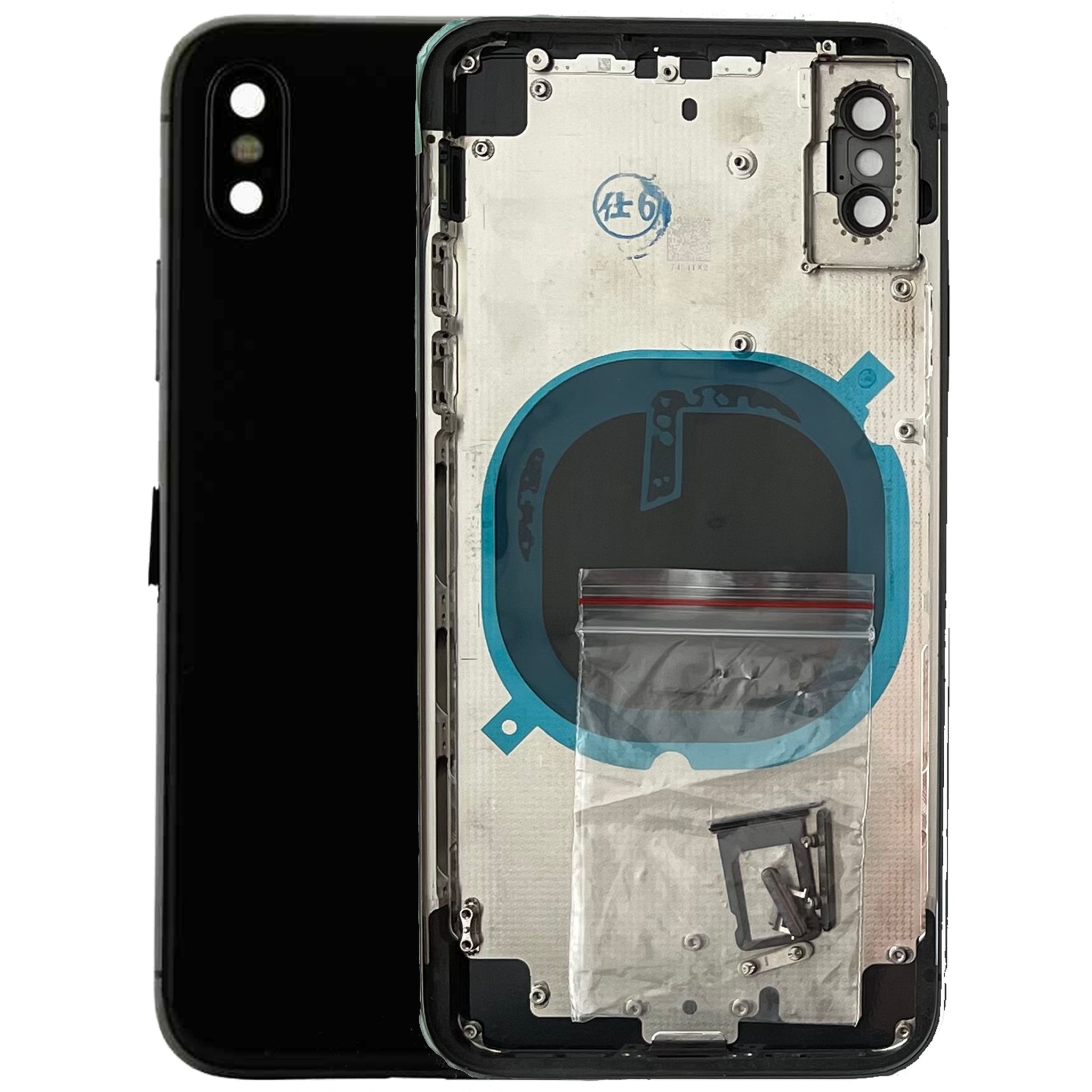 Scocca Posteriore Frame Telaio per Apple Iphone X Back Case Cover NO FLAT