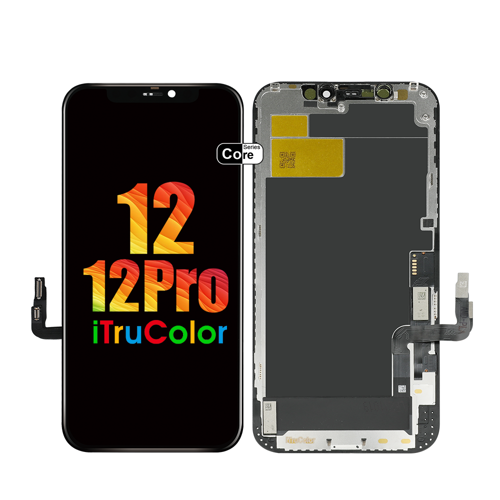 Display Schermo Lcd Incell iTruColor Apple Iphone 12 / 12 Pro Touch Screen Vetro Nero