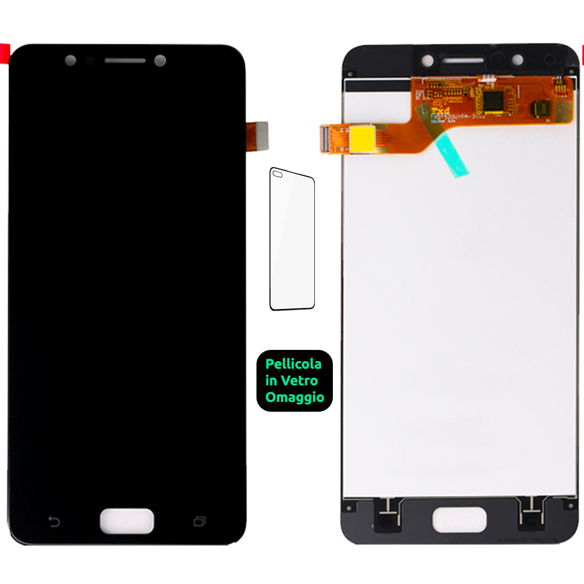 Display Schermo Lcd Asus Zenfone 4 Max ZC520KL X00HD Touch Screen Vetro Nero