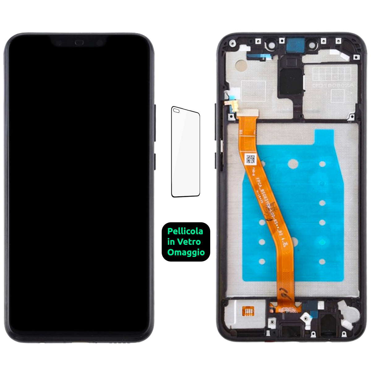 Display Schermo Lcd + Frame Huawei Mate 20 Lite SNE-LX1 SNE-AL00 Touch Screen Vetro Nero