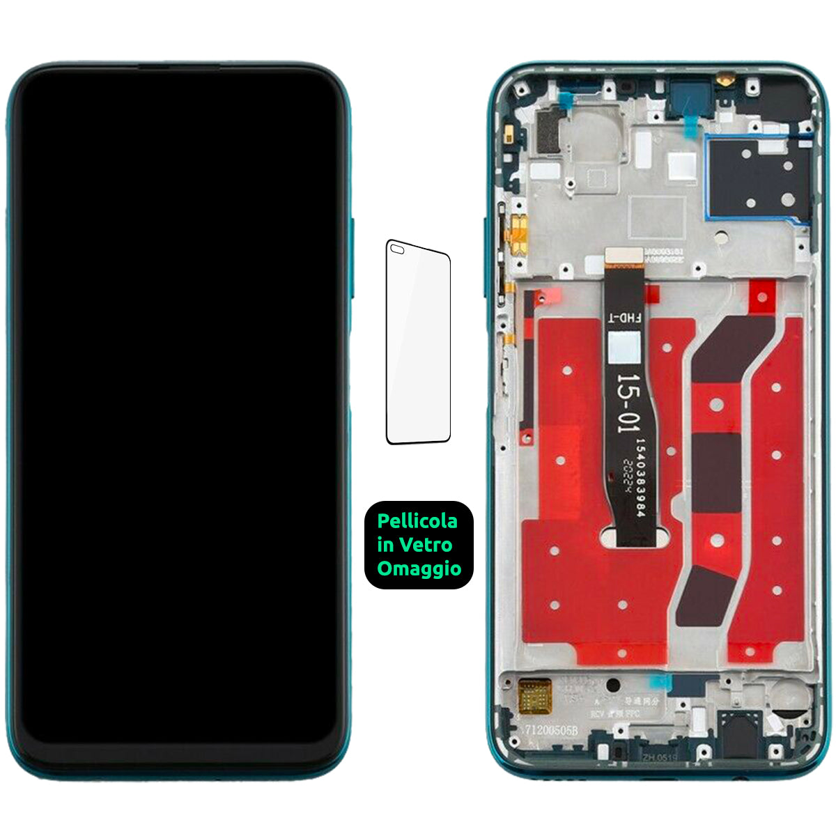 Display Schermo Lcd + Frame Huawei P40 Lite JNY-L21A JNY-LX1 LX2 Touch Screen Vetro Verde