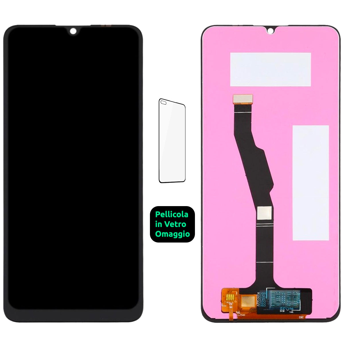 Display Schermo Lcd Huawei Y6P 2020 MED-LX9 MED-LX9N Touch Screen Vetro Nero