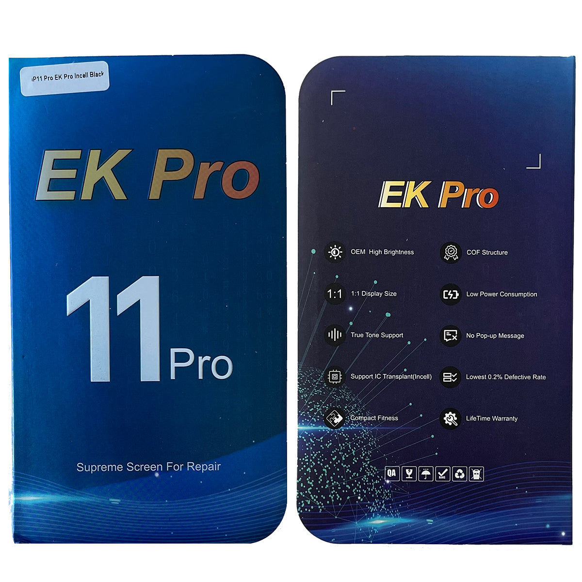 Display Lcd Schermo Touch Screen Apple Iphone 11 Pro EK Pro Incell Originale A2160 A2215 A2217 Box