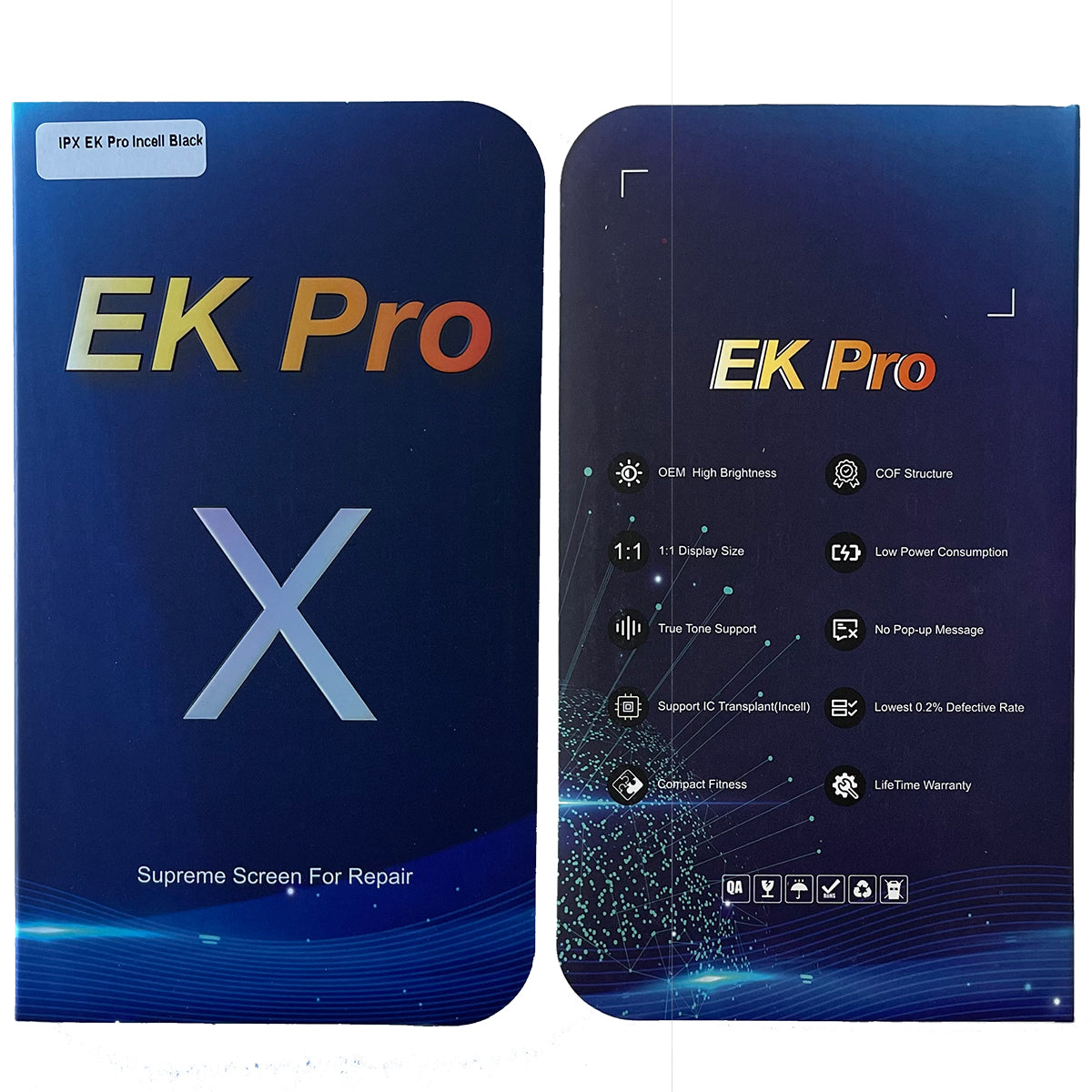 Display Lcd Schermo Touch Screen Apple Iphone X EK Pro Incell Originale A1865 A1901 A1902 Box
