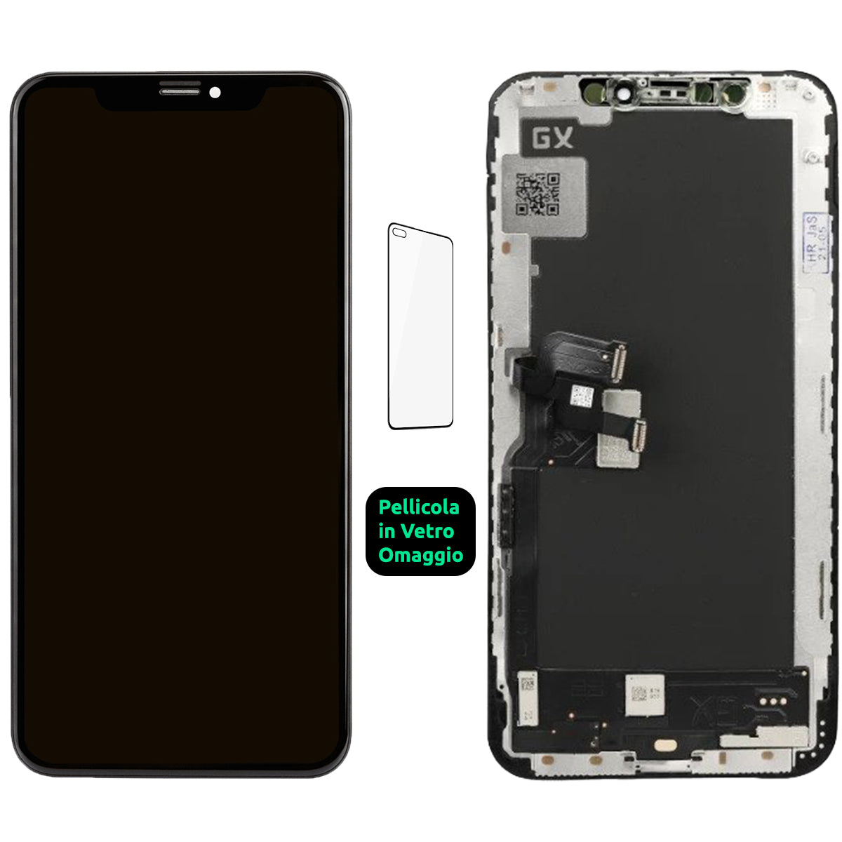 Display Schermo Lcd Hard Oled Apple Iphone X Touch Screen Vetro Nero