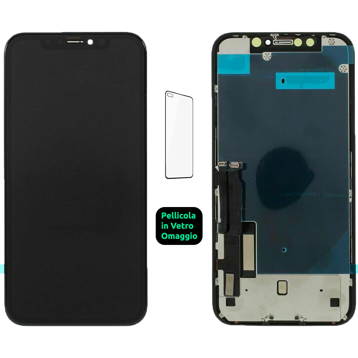 Display Schermo Lcd Incell Apple Iphone XR Touch Screen Vetro Nero