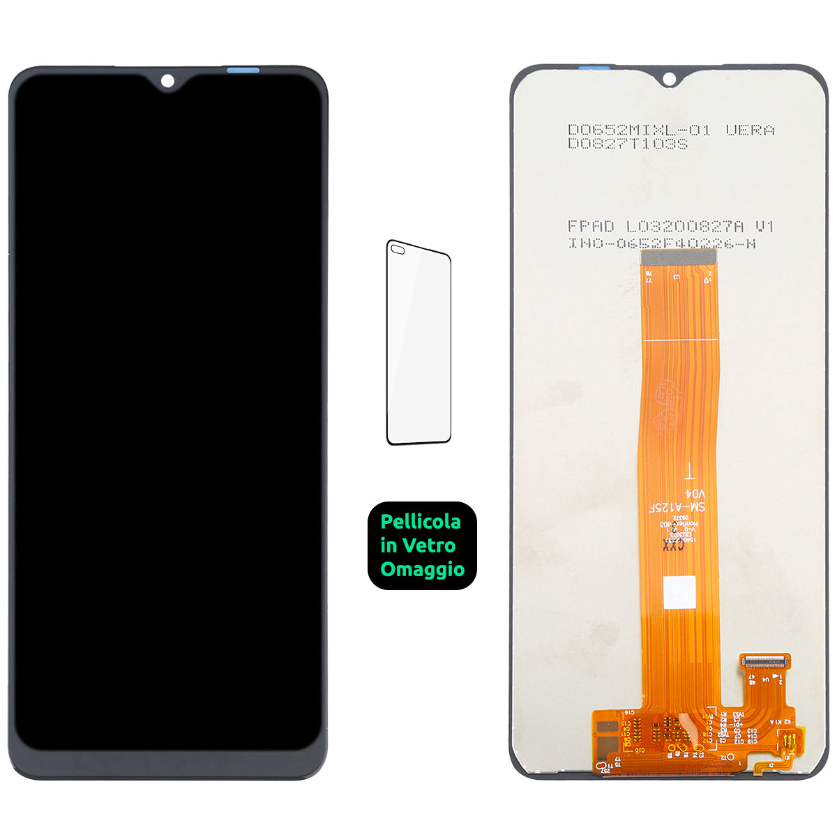 Display Schermo Lcd Samsung Galaxy A12 SM-A125F/FN Touch Screen Vetro Nero