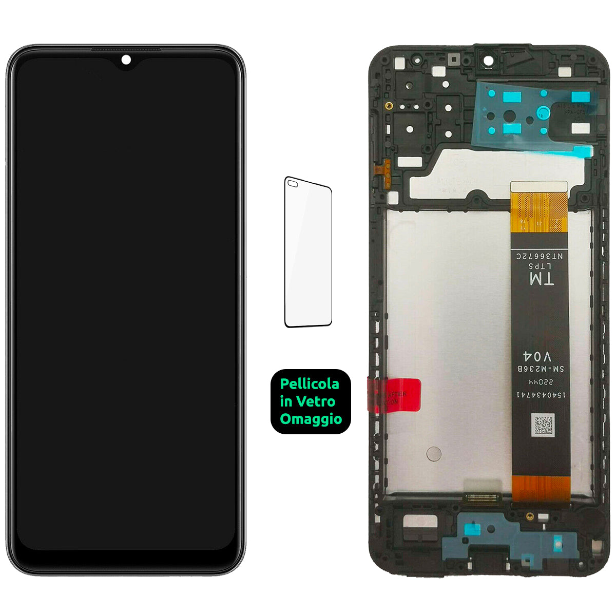 Display Schermo Lcd + Frame Samsung Galaxy A13 4G SM-A135F Touch Screen Vetro Nero