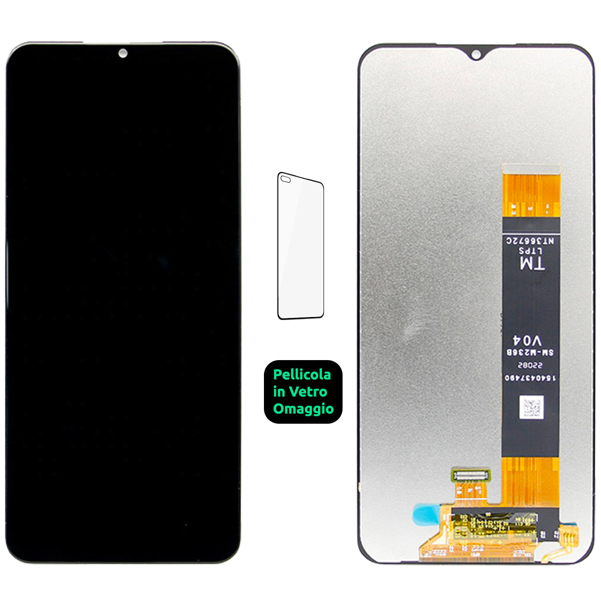 Display Schermo Lcd Samsung Galaxy A13 4G SM-A135F Touch Screen Vetro Nero