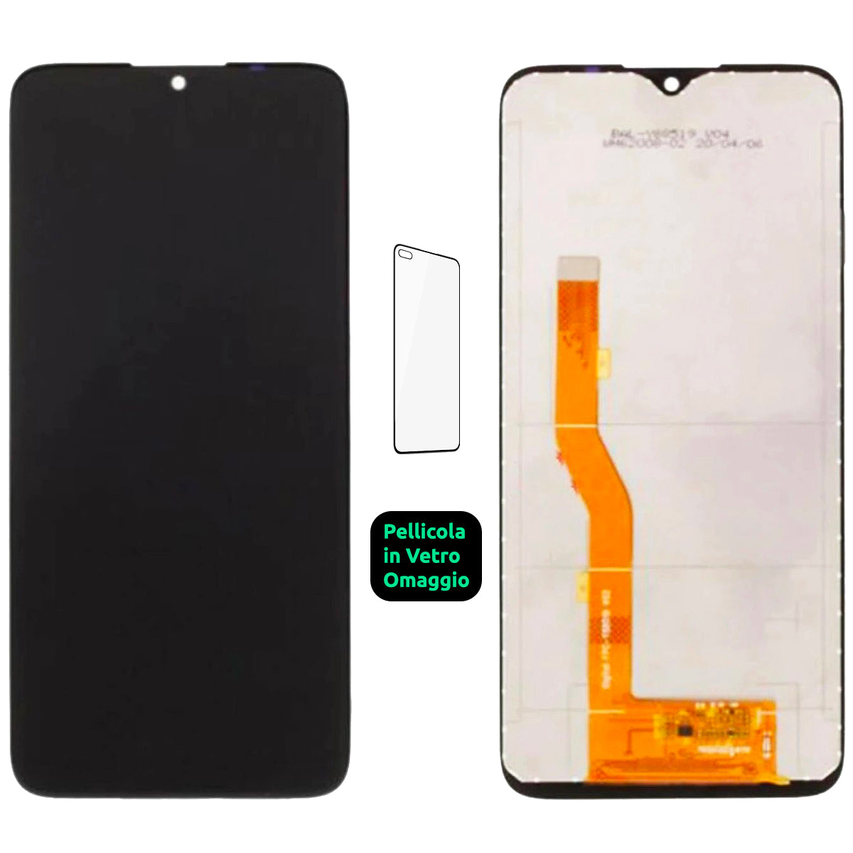 Display Schermo Lcd Tcl 205 4187D Touch Screen Vetro Nero