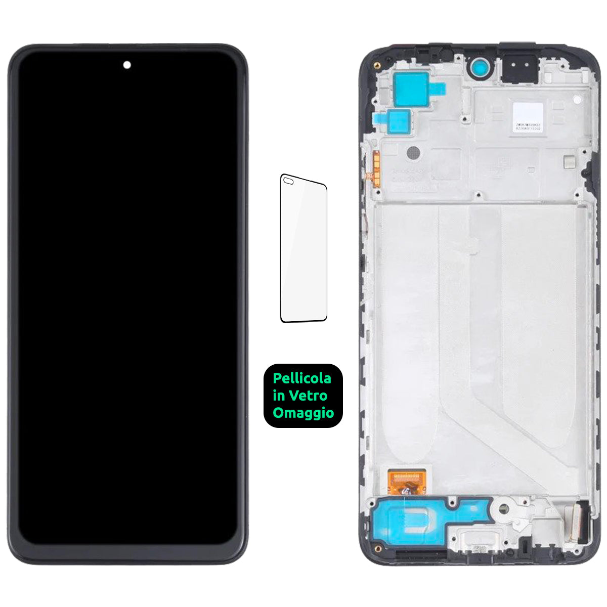 Display Schermo Lcd + Frame Xiaomi Redmi Note 10 4g M2101K7AI AG / Note 10S M2101K7BG Touch Screen Vetro Nero