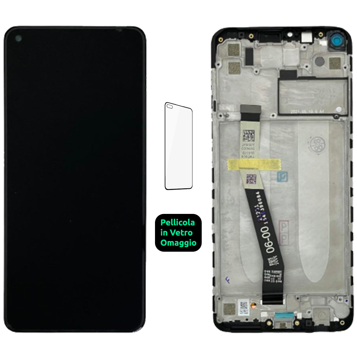 Display Schermo Lcd + Frame Xiaomi Redmi Note 9 / 10X 4G M2003J15SG M2003J15SC Touch Screen Vetro Nero
