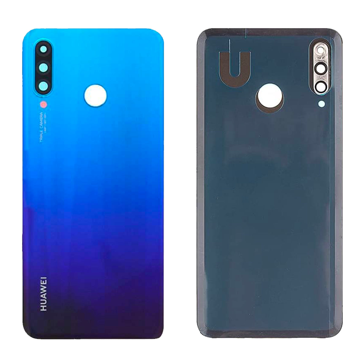 Scocca Posteriore + Vetro Fotocamera per Huawei P30 Lite 48Mpx MAR-LX1A LX1M LX2J Telaio Vetro Coperchio Back Cover Copri Batteria