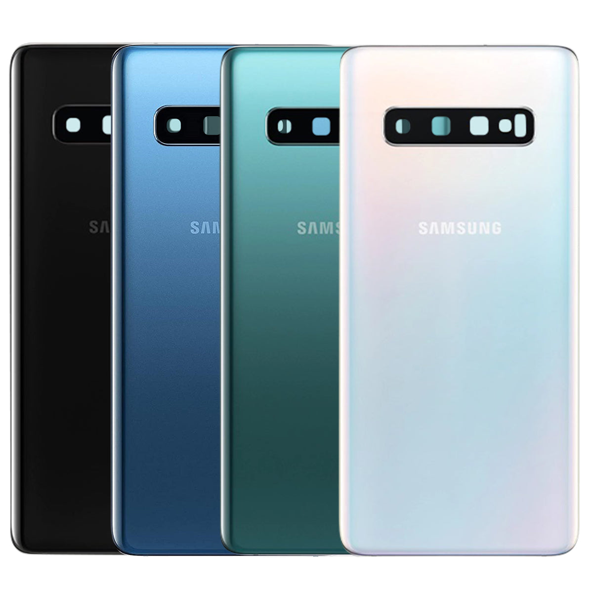 Scocca Posteriore per Samsung S10 SM-G973F Telaio Vetro Coperchio Back Cover Copri Batteria
