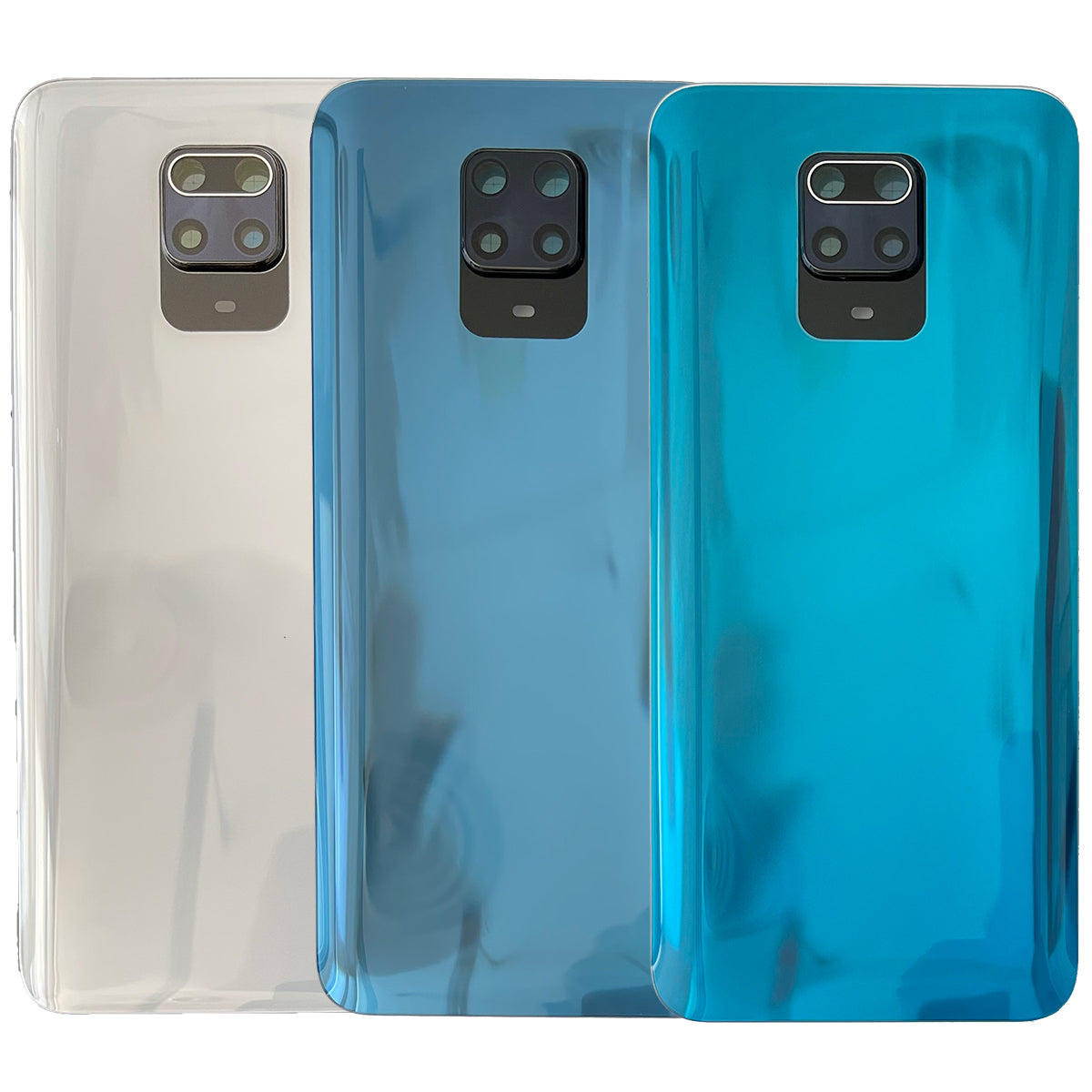 Scocca Posteriore + Vetro Fotocamera per Xiaomi Redmi Note 9S / 9 Pro Telaio Vetro Coperchio Back Cover Copri Batteria